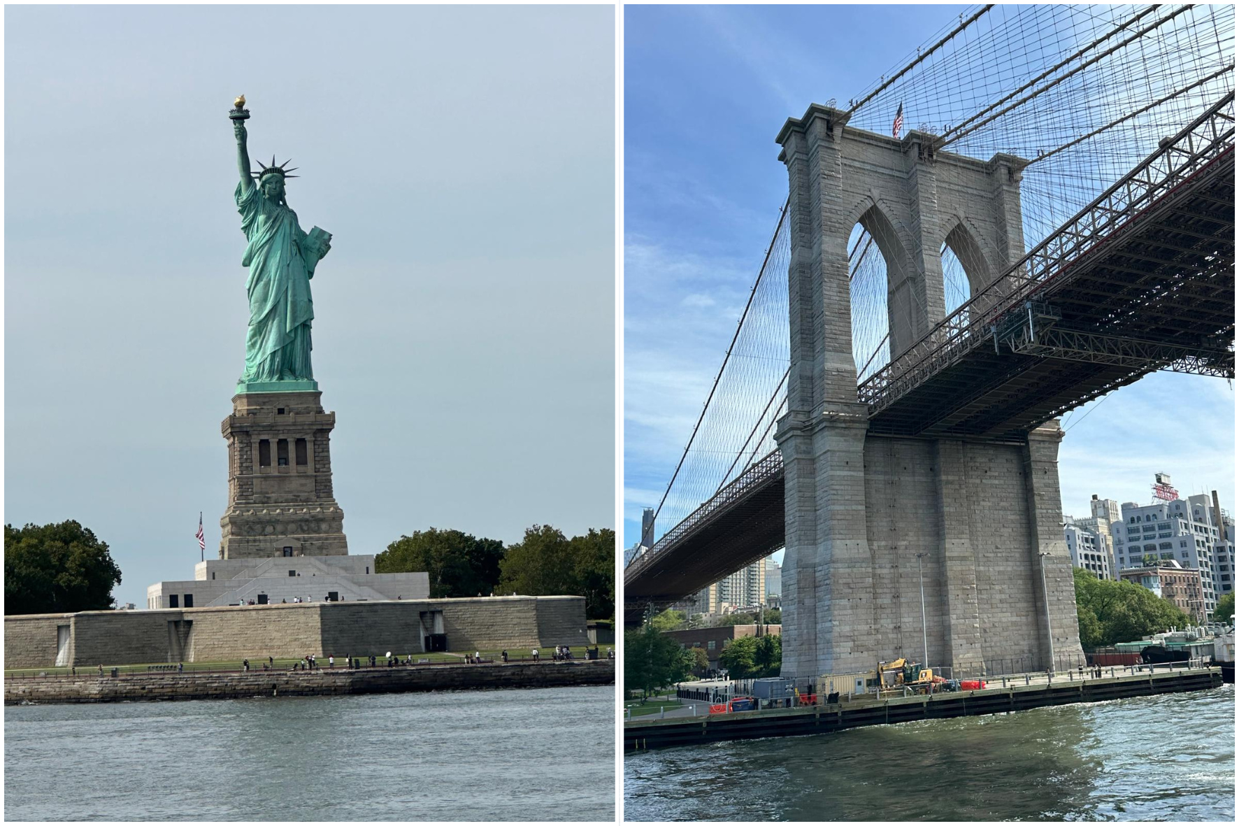 Statue de la Liberté et le Pont de Brooklyn Statue de la Liberté et le Pont de Brooklyn